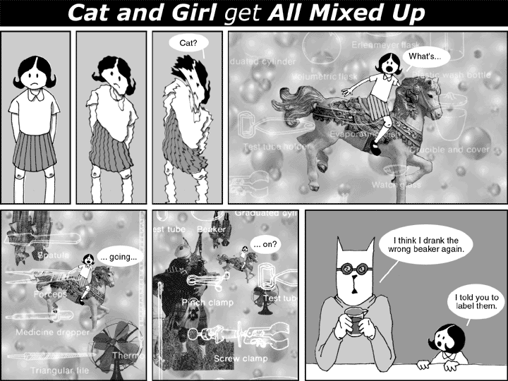Cat and Girl get All Mixed Up