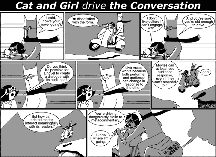 Cat and Girl drive the Conversation
