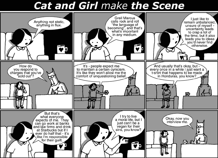 Cat and Girl make the Scene