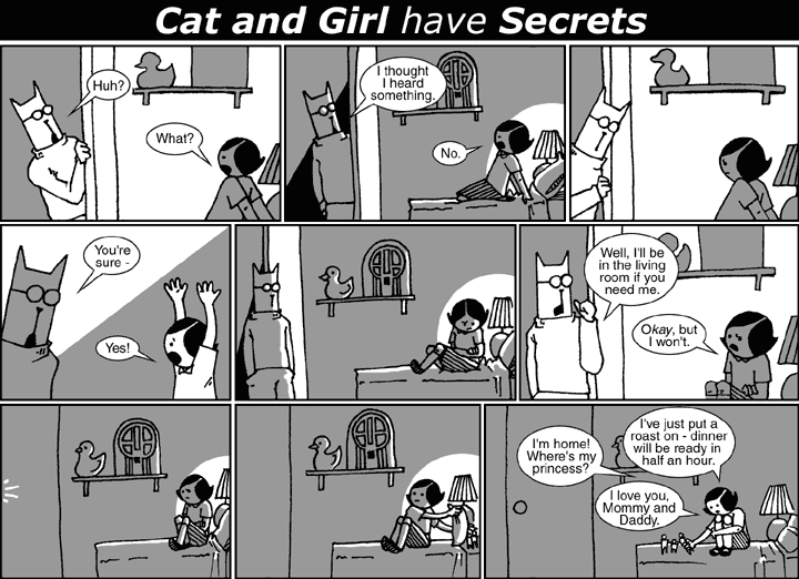 Cat and Girl have Secrets