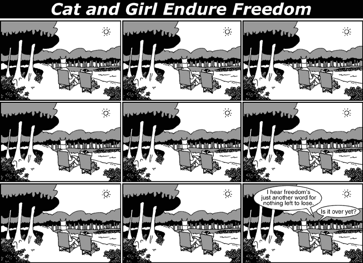 Cat and Girl Endure Freedom