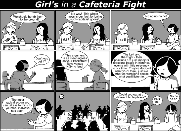 Girl's in a Cafeteria Fight