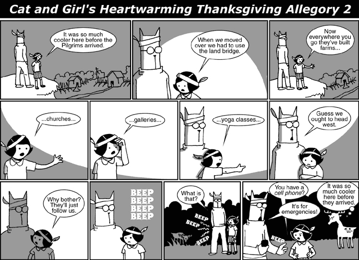 Cat and Girl's Heartwarming Thanksgiving Allegory 2