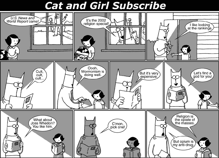 Cat and Girl Subscribe