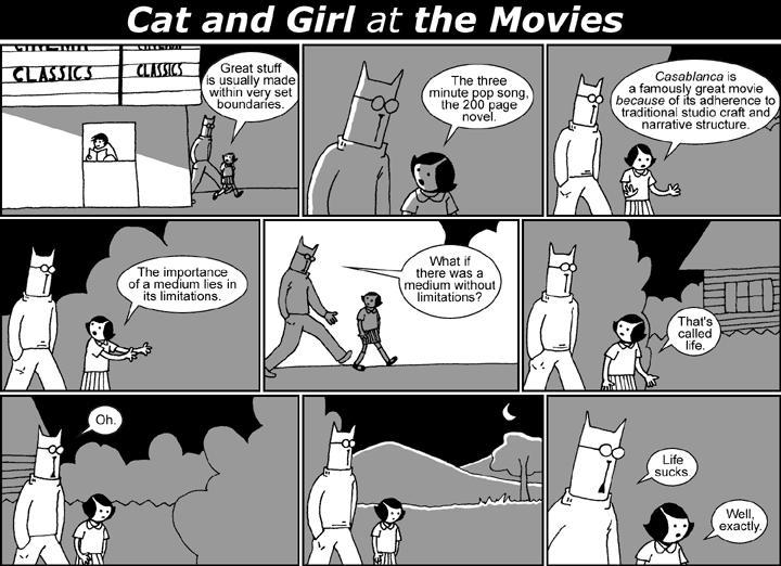 Cat and Girl at the Movies