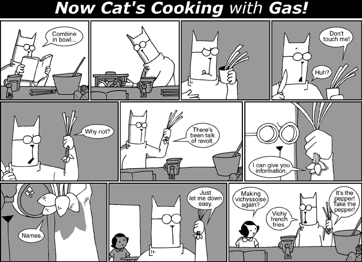 Now Cat's Cooking with Gas!