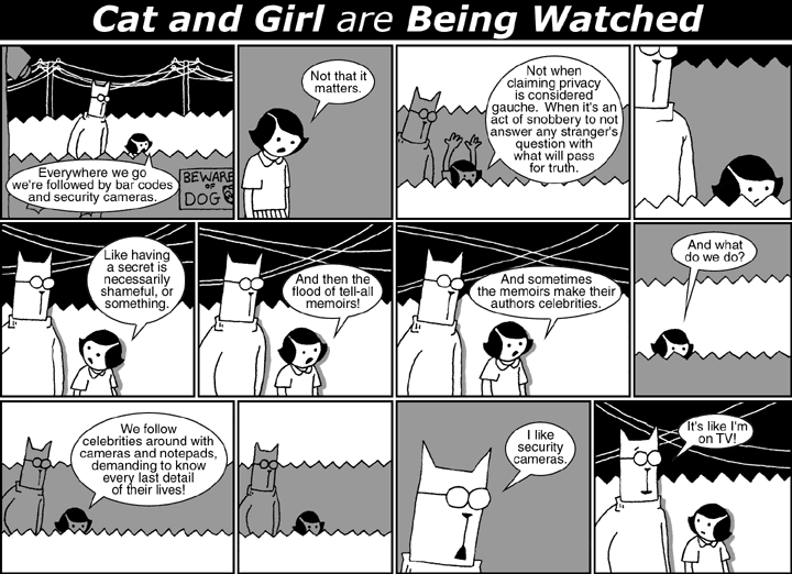 Cat and Girl are Being Watched