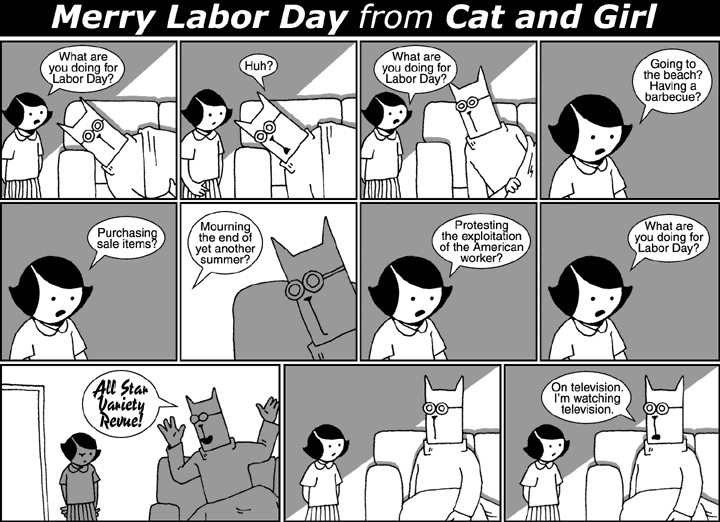Merry Labor Day from Cat and Girl