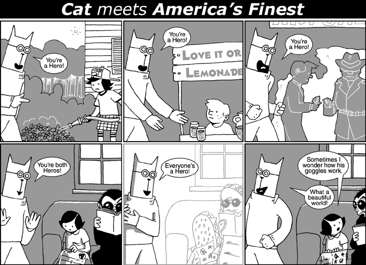 Cat meets America's Finest