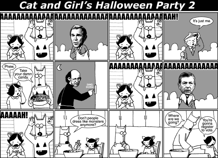 Cat and Girl's Halloween Party 2