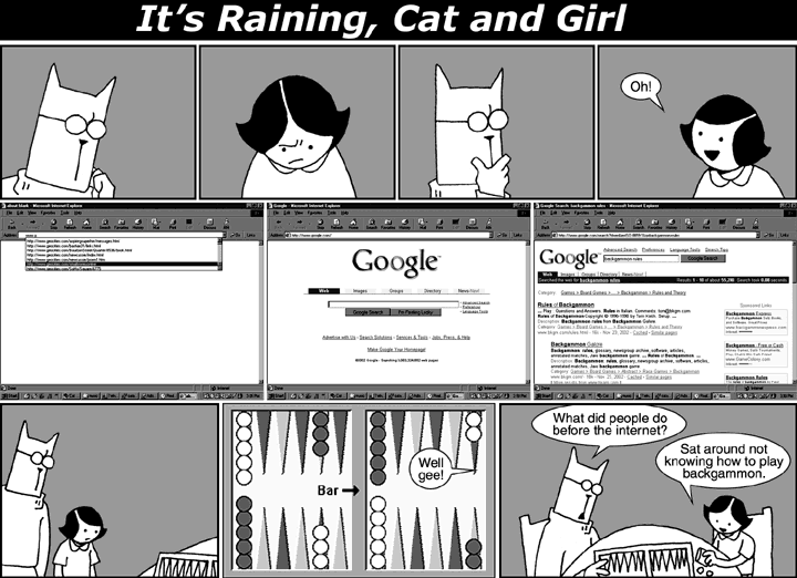 It's Raining, Cat and Girl