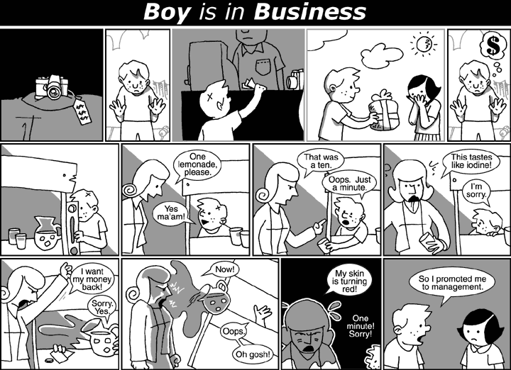 Boy is in Business