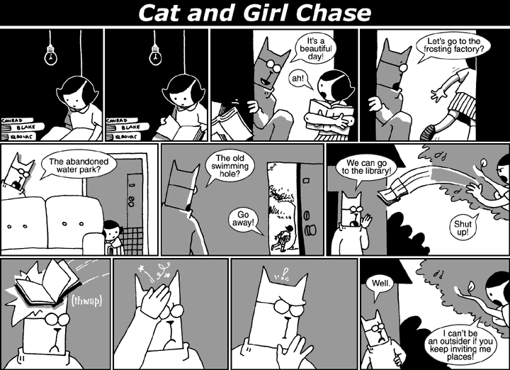Cat and Girl Chase