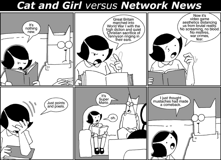 Cat and Girl versus Network News