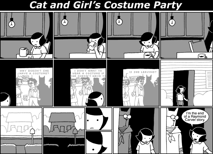 Cat and Girl's Costume Party