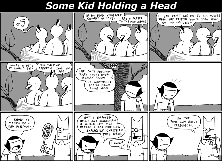 Some Kid Holding a Head